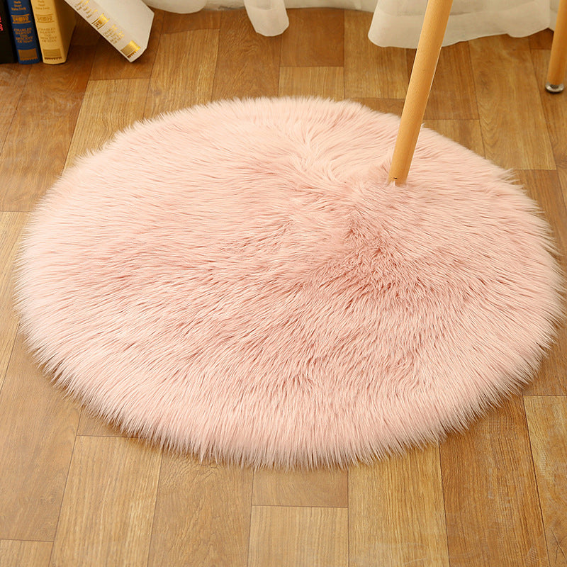 Comfort Girls Room Foot Rug Multicolor Plain Carpet Shag Pet Friendly Machine Washable Non-Slip Rug
