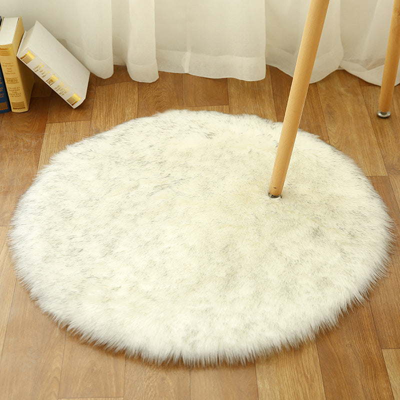 Comfort Girls Room Foot Rug Multicolor Plain Carpet Shag Pet Friendly Machine Washable Non-Slip Rug