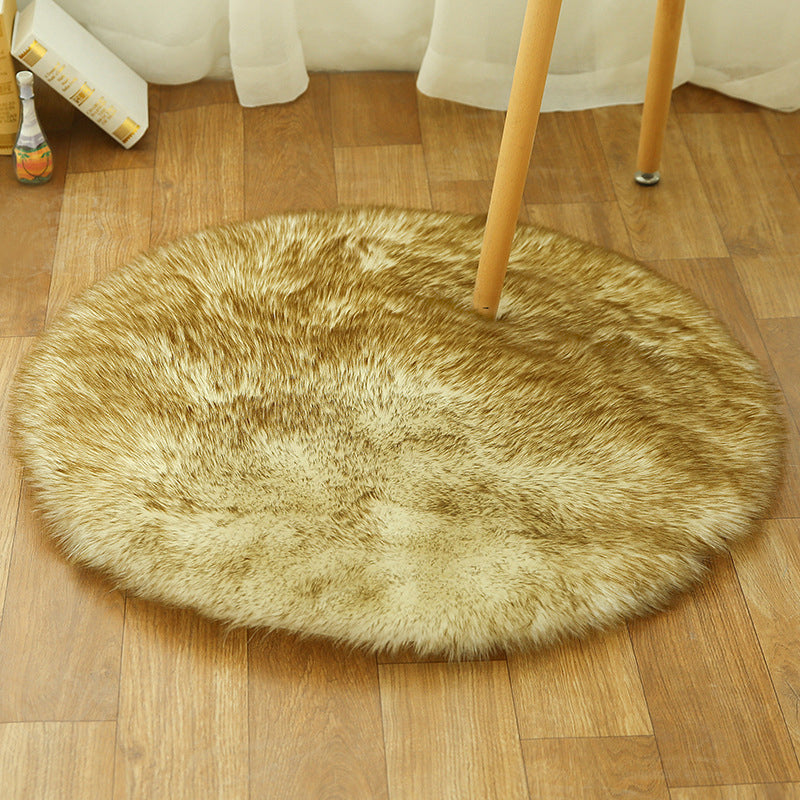 Comfort Girls Room Foot Rug Multicolor Plain Carpet Shag Pet Friendly Machine Washable Non-Slip Rug