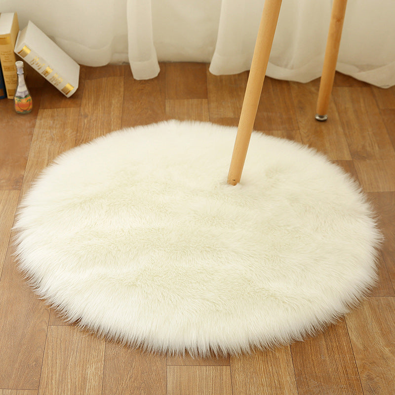 Comfort Girls Room Foot Rug Multicolor Plain Carpet Shag Pet Friendly Machine Washable Non-Slip Rug