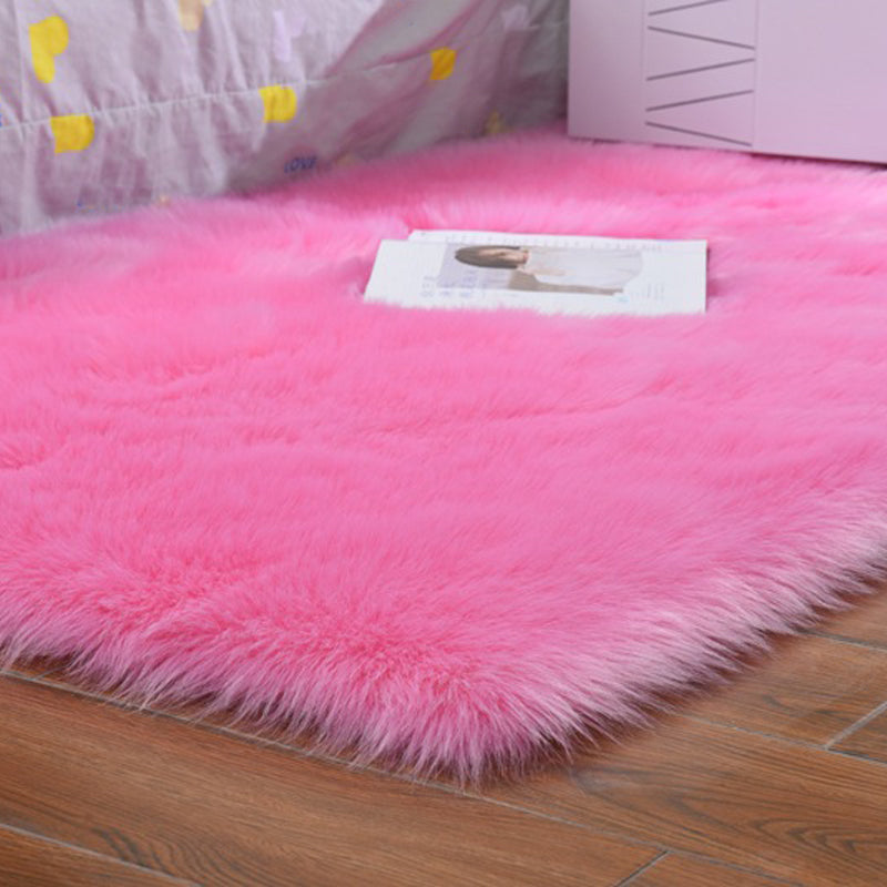 Tappeto a più colorato alla moda in finto lana in finto moquette in lavatrice in lavatrice per animali domestici tappeto non slip per camera da letto per camera da letto