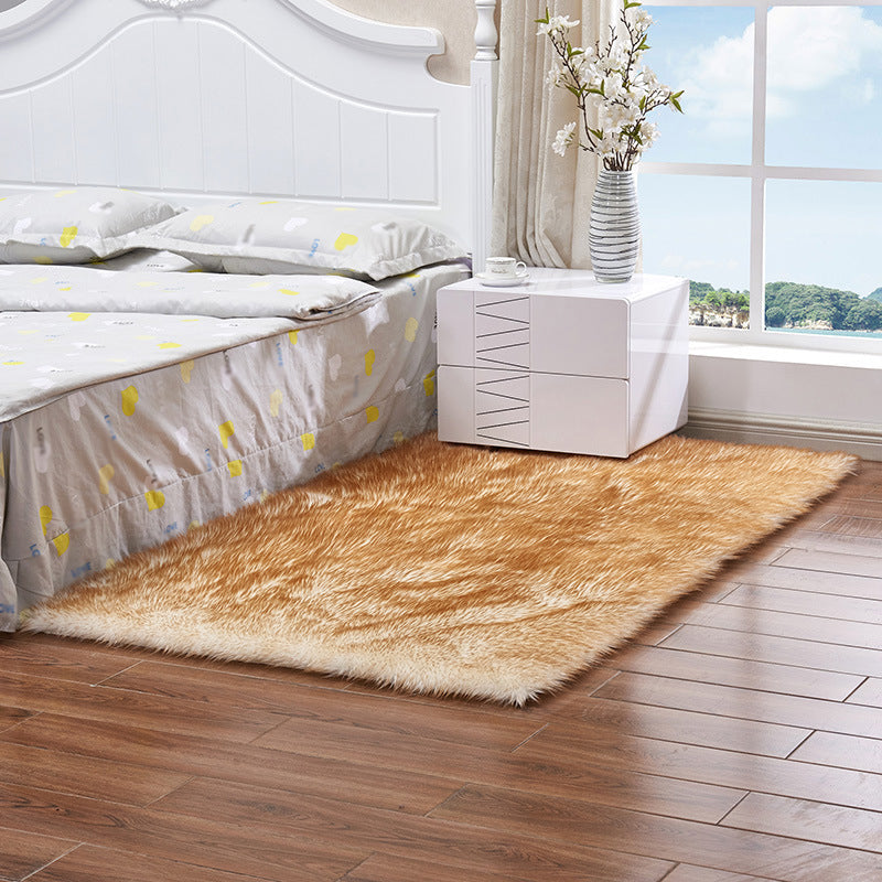 Tappeto a più colorato alla moda in finto lana in finto moquette in lavatrice in lavatrice per animali domestici tappeto non slip per camera da letto per camera da letto