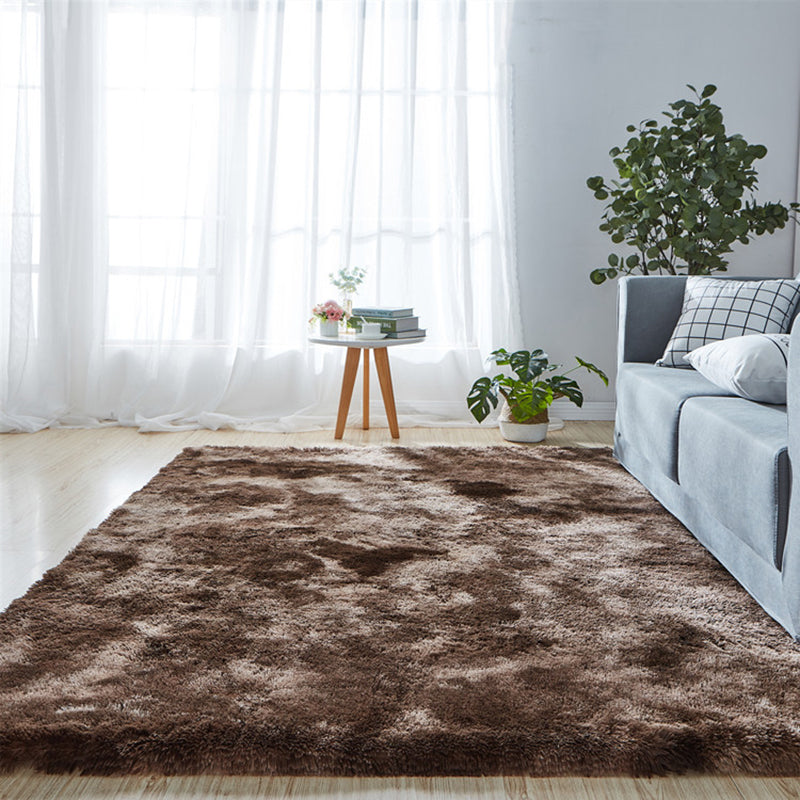 Pretty Casual Rug Multicolor Plain Area Carpet Non-Slip Backing Stain Resistant Washable Rug for Living Room