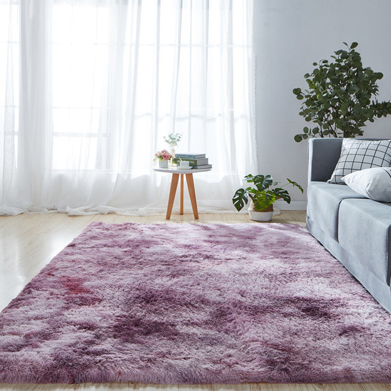 Pretty Casual Rug Multicolor Plain Area Carpet Non-Slip Backing Stain Resistant Washable Rug for Living Room
