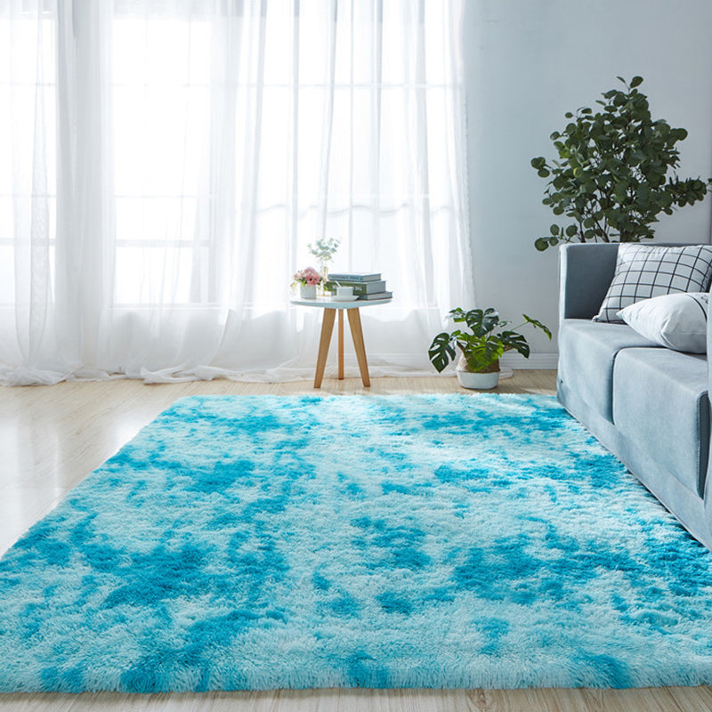 Pretty Casual Rug Multicolor Plain Area Carpet Non-Slip Backing Stain Resistant Washable Rug for Living Room