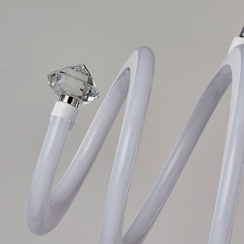 Lampada a spirale Lampada a spirale Stile semplice Acrilico Lumo appeso a LED per soggiorno per soggiorno