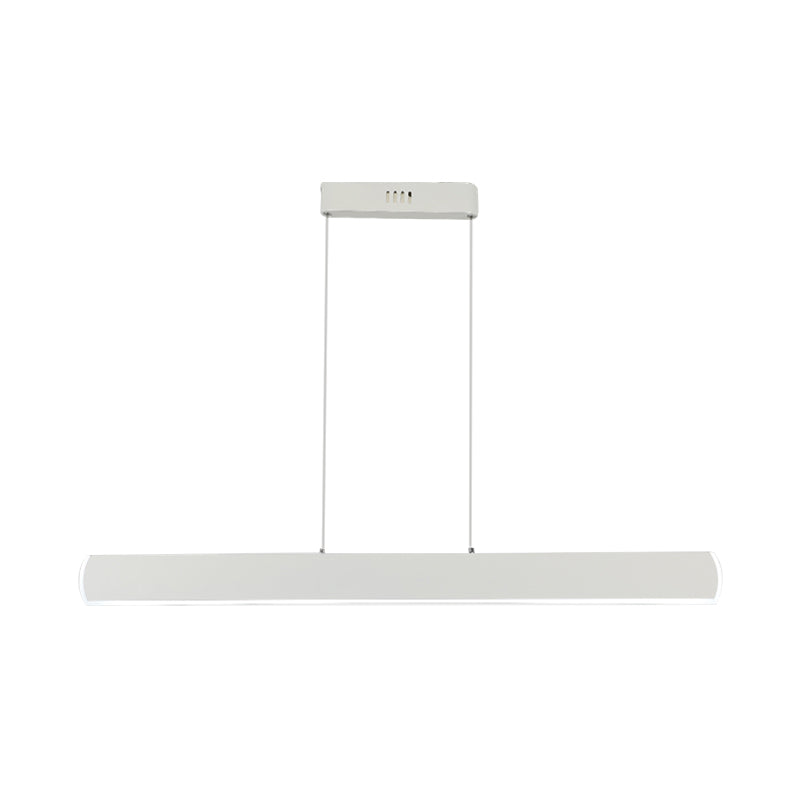 Linearanhänger leichte minimalistische Acryl weiße LED Hängende Deckenleuchte für Esszimmer, 31,5 "/39" breit
