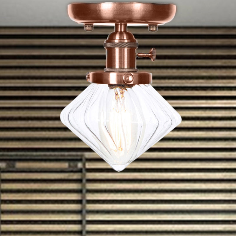1 Apparecchio di illuminazione in vetro in vetro industriale a cono leggero/campana semifulpa