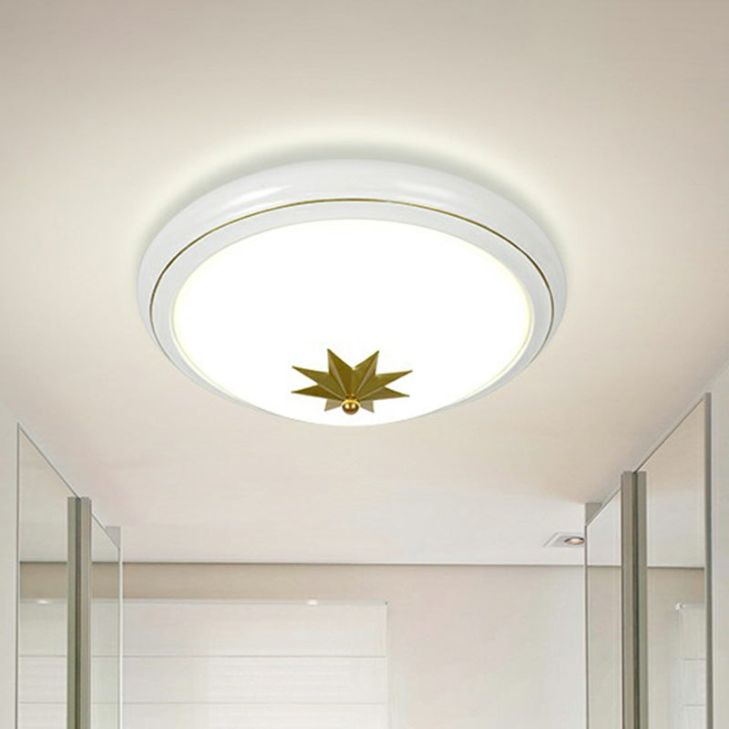 Retro Bowl LED-Unterputzbeleuchtung Opalglas-Unterputz-Deckenleuchte für den Flur