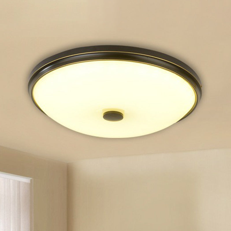 Ultradünne milchige Glas LED Flush Licht Rustikale Schlafzimmer Flush Deckenleuchte