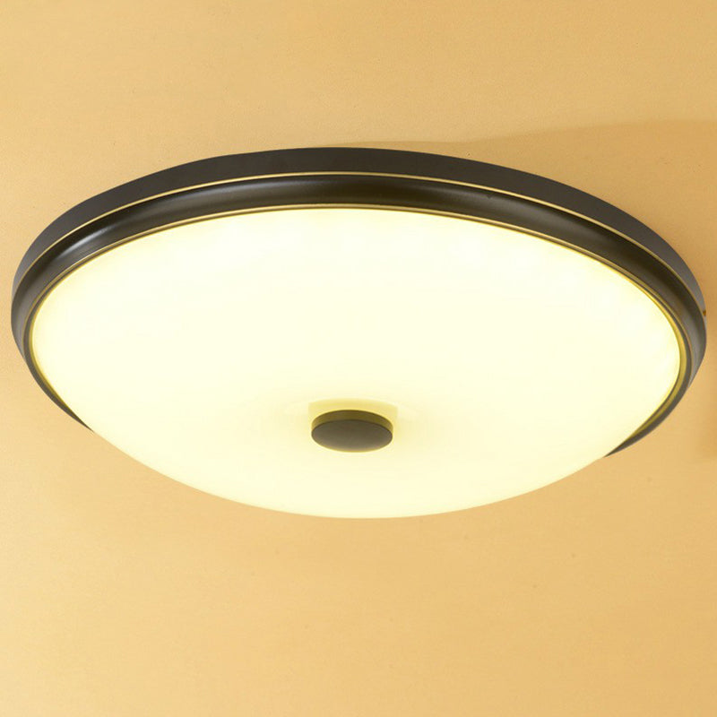 Ultradünne milchige Glas LED Flush Licht Rustikale Schlafzimmer Flush Deckenleuchte
