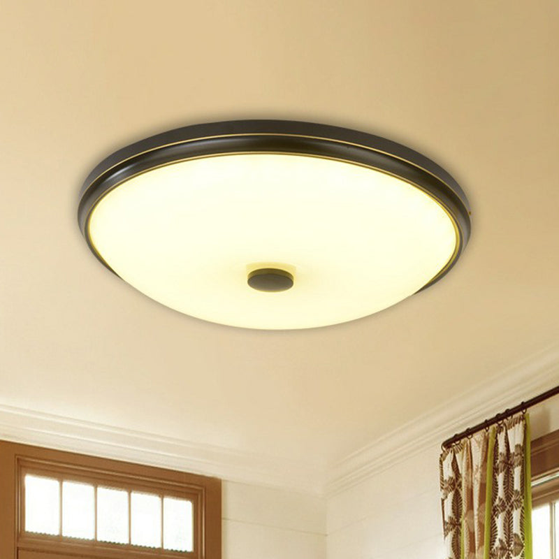 Ultradünne milchige Glas LED Flush Licht Rustikale Schlafzimmer Flush Deckenleuchte