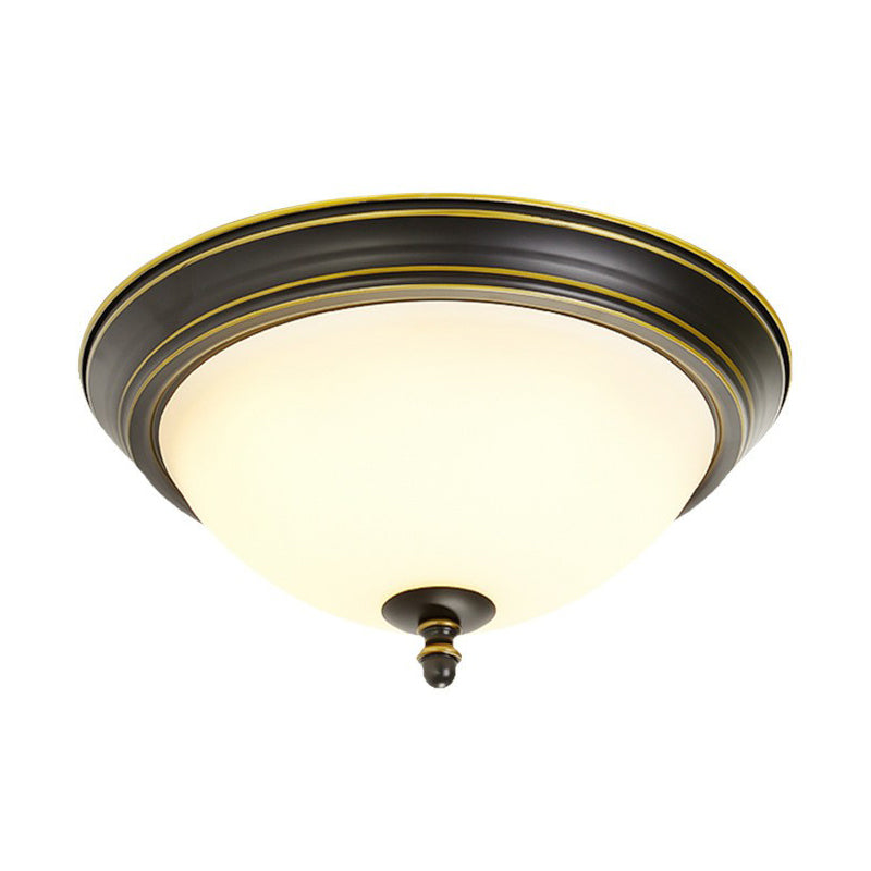 Rustikale Schüssel Schatten LED Flush Licht Frost Glas Flush Deckenleuchte Licht Armatur für Schlafzimmer