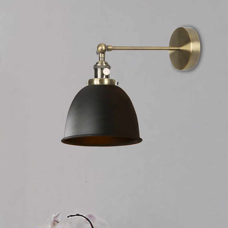 1 Glühbirnenkaum Schattenlampe Industrie Schwarz/Grau/Weiß -Metall -Wandmontage Licht für Schlafzimmer
