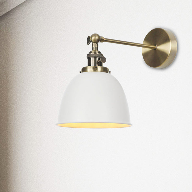 1 Glühbirnenkaum Schattenlampe Industrie Schwarz/Grau/Weiß -Metall -Wandmontage Licht für Schlafzimmer