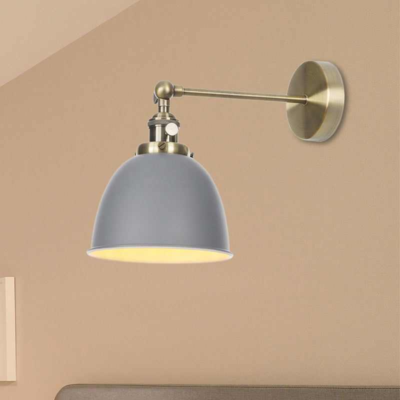 1 Glühbirnenkaum Schattenlampe Industrie Schwarz/Grau/Weiß -Metall -Wandmontage Licht für Schlafzimmer