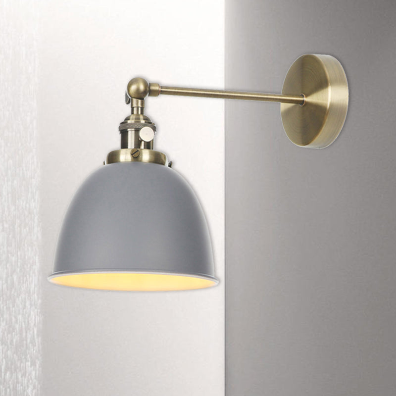 1 Glühbirnenkaum Schattenlampe Industrie Schwarz/Grau/Weiß -Metall -Wandmontage Licht für Schlafzimmer