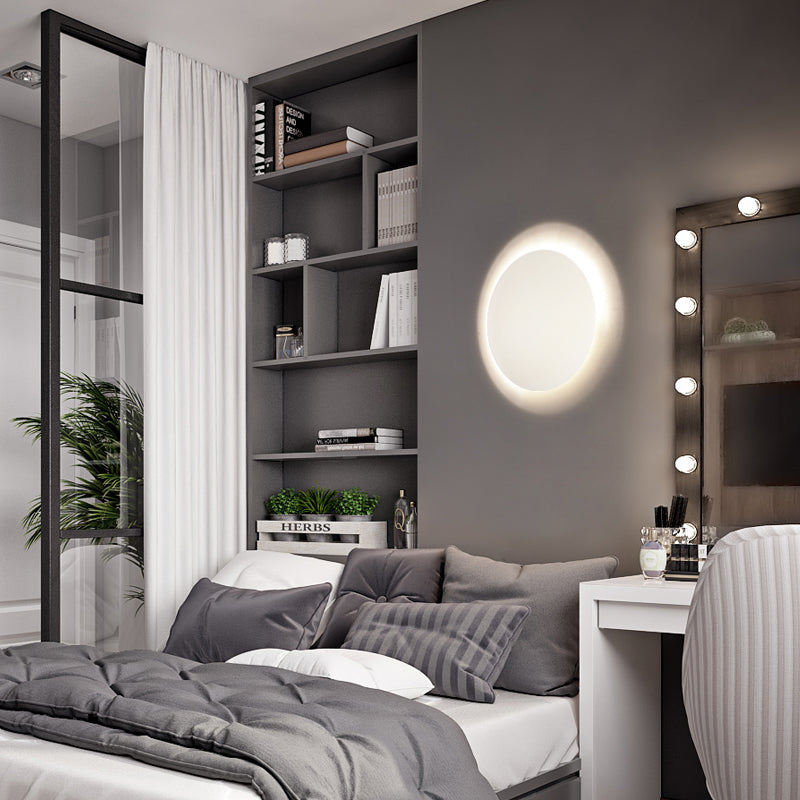 Semisfeer Acryl Wandlicht Modernisme Wit/goud LED SCONCE Licht in warm/wit licht voor slaapkamer