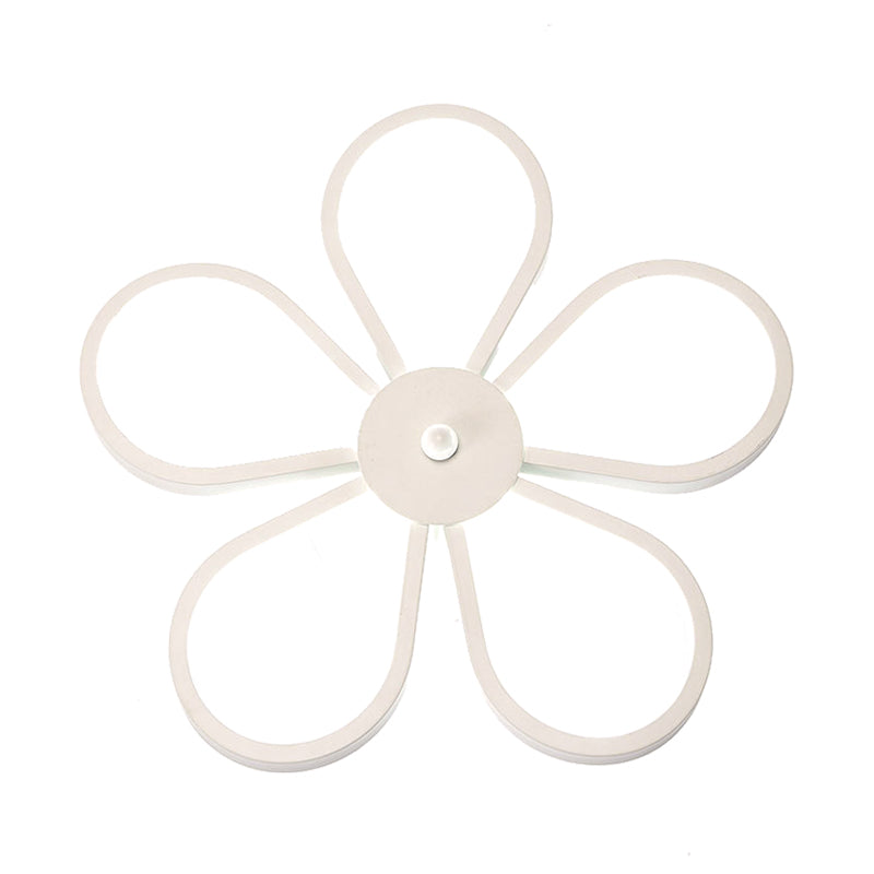 Mur à fleurs acrylique Light Mothed Modern White LED Pince Lumière en lumière chaude / blanche pour la salle à manger