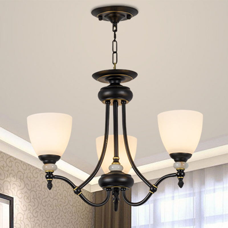 3/6/8 LUMILES CHANDELIER LUMIÈRE SPUTNIK VERRE BLANC Classic Classic Dining Room plafond Plafond avec tasse en forme