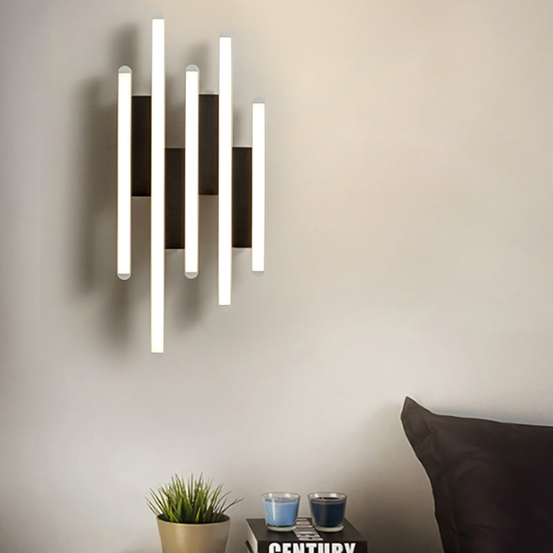 Mur mural linéaire moderne Lumière acrylique LED blanche LED Applexion murale en lumière chaude / blanche, 12,5 "/16,5" /20,5 "H