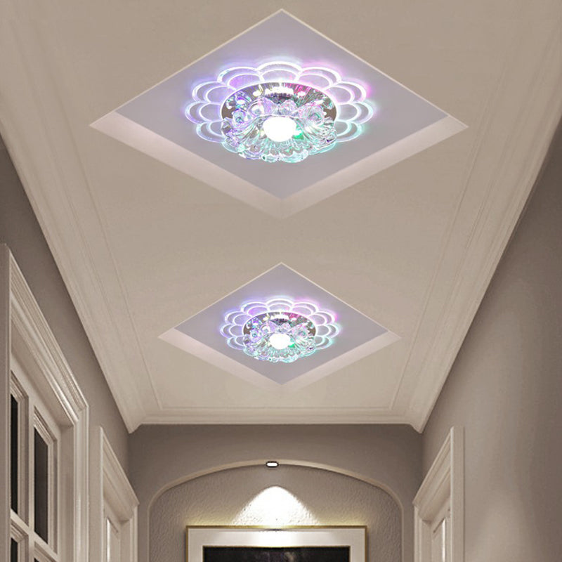 Effacer le voyant de fleur de Blossom Mount Modern Crystal Flushmount Ceiling Light for Entryway