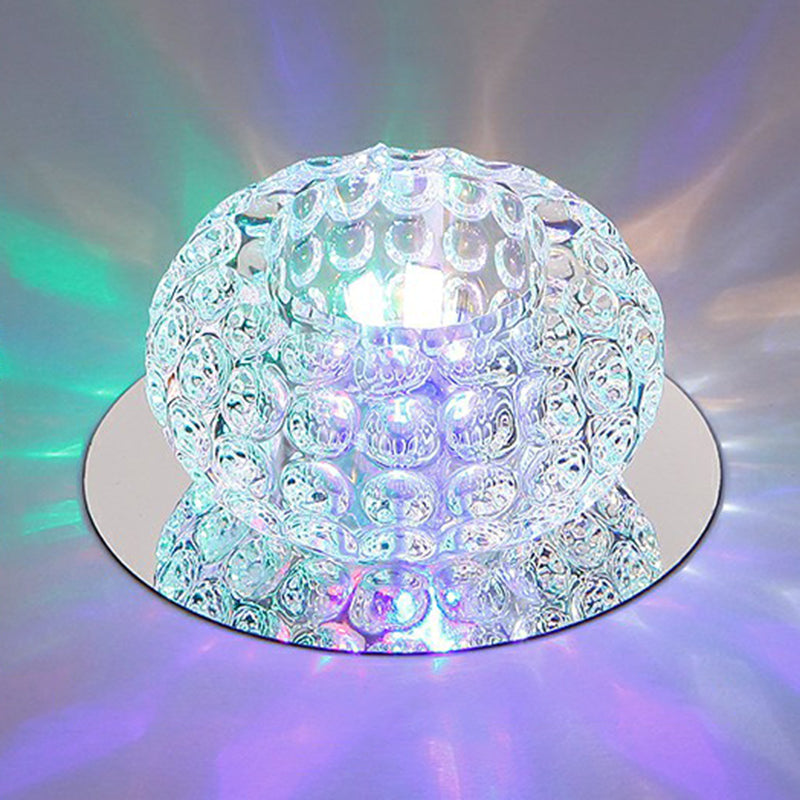 Doughnut Shape Crystal DEL Flush Mount Modern Clear LED Flush Mount Lighting Fixture for Hallway