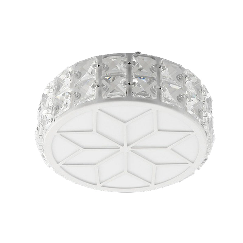 Drum Geformte Flush Mount Lighting Minimalist Crystal LED Flush Mount Halterung für den Einstiegspunkt