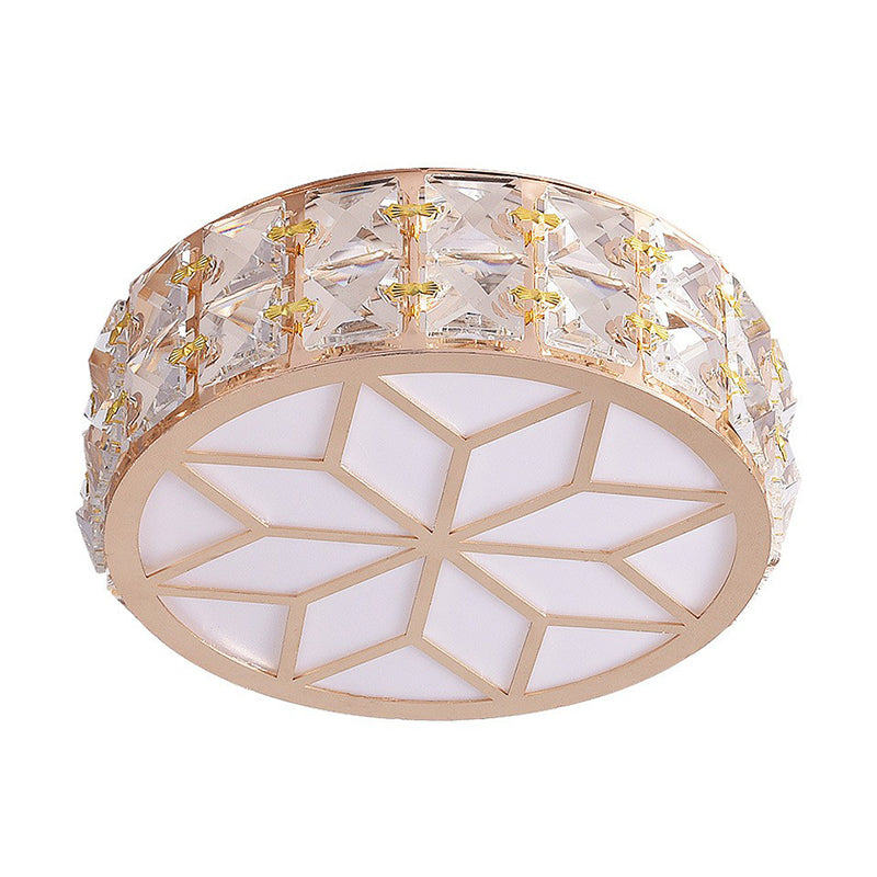Drum Geformte Flush Mount Lighting Minimalist Crystal LED Flush Mount Halterung für den Einstiegspunkt