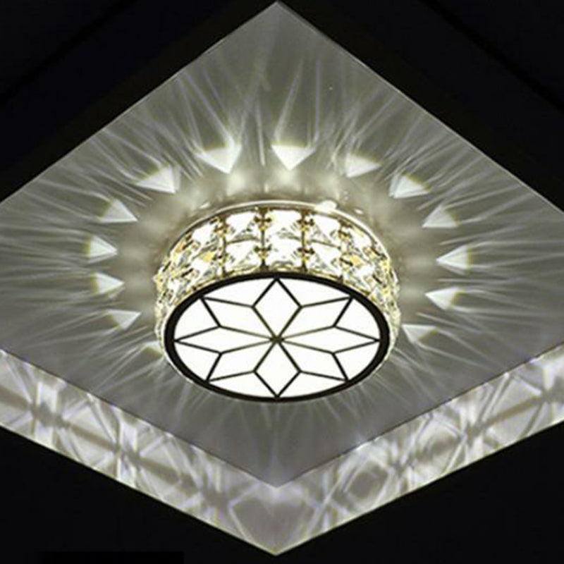 Drum Geformte Flush Mount Lighting Minimalist Crystal LED Flush Mount Halterung für den Einstiegspunkt