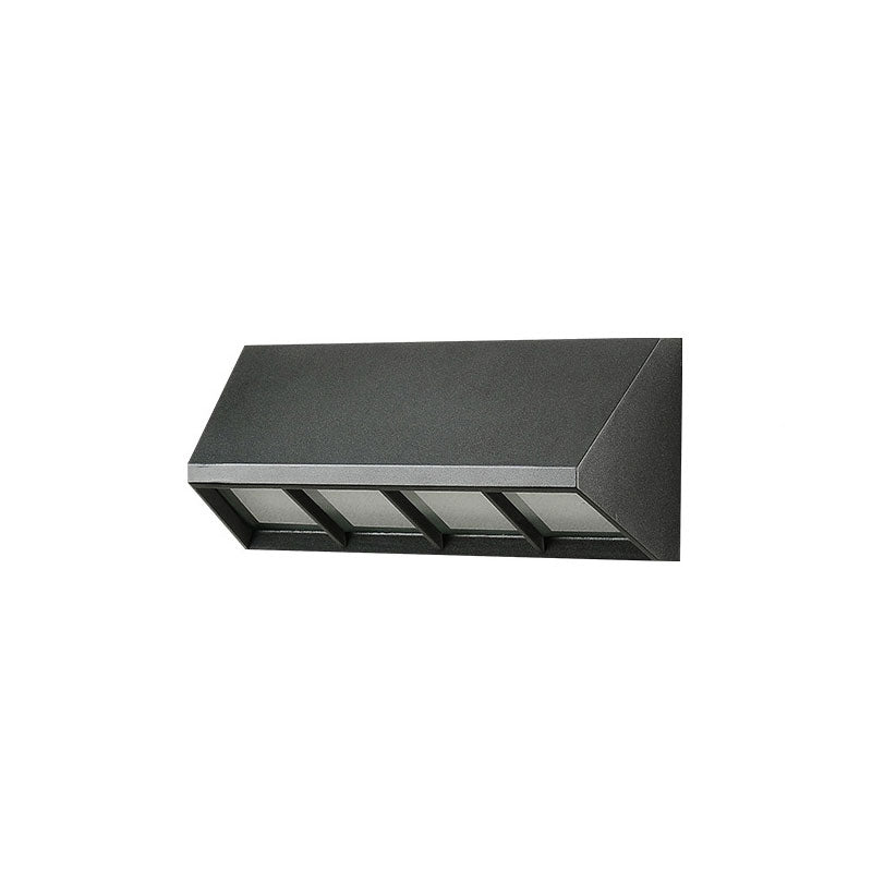 Triangular Prism Metallic LED Wall Mounted Light Simplicity Textured Black Wall Sconce Lighting for Patio