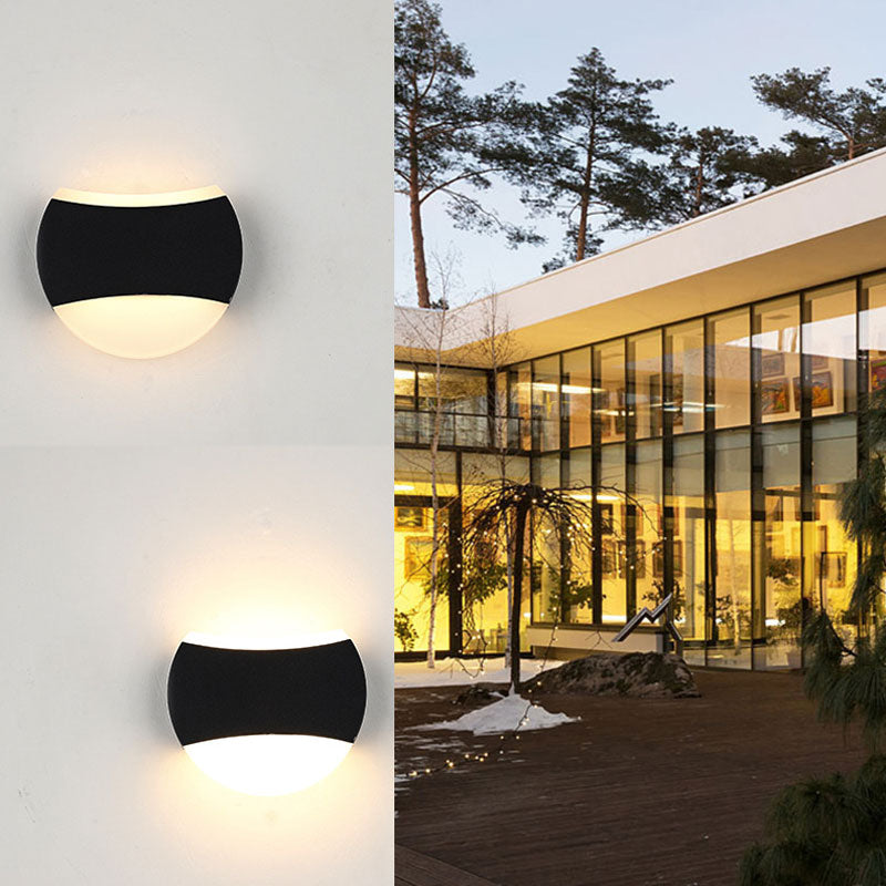 Geometrical LED Wall Lighting Contemporary Aluminum Black Sconce Light Fixture for Patio