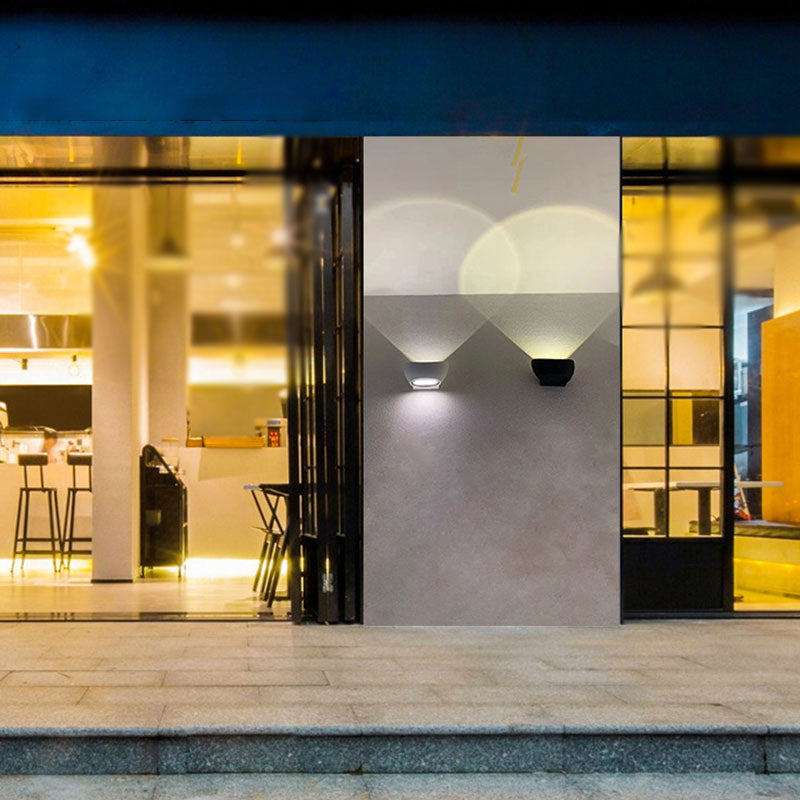 Elliptische vorm Courtyard Led Wall Lighting Metallic Contemporary SCONCE LIGHT BEWIKT