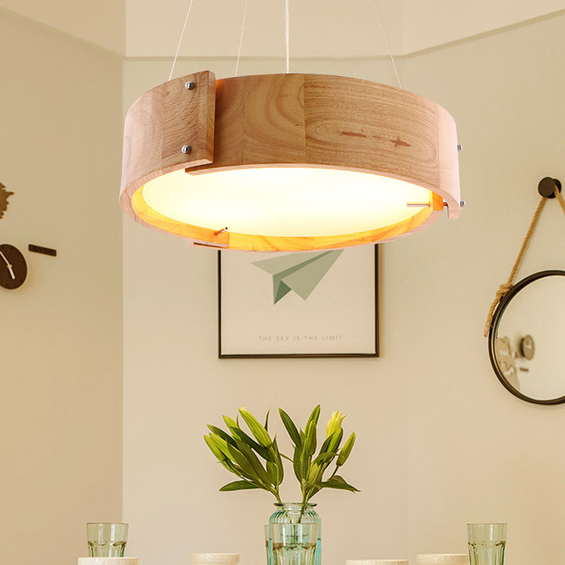 Luz del techo de la sala de estar de LED Modernismo de la luz de la madera de montaje en blanco/calor de la luz del cilindro de la madera del cilindro