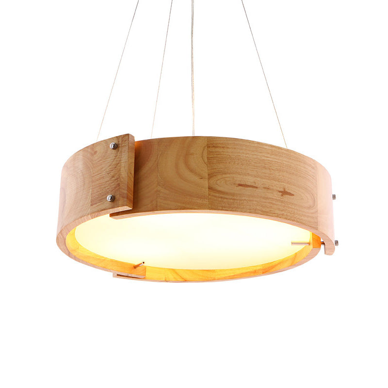 Luz del techo de la sala de estar de LED Modernismo de la luz de la madera de montaje en blanco/calor de la luz del cilindro de la madera del cilindro
