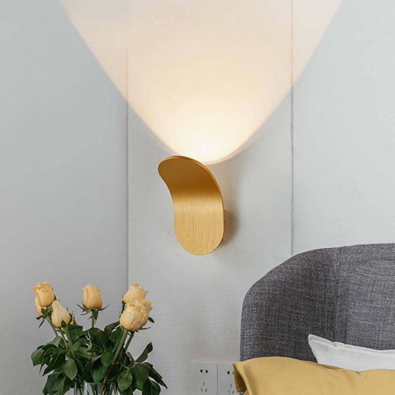 Metalen beugel SCONCE LICHT Modernistisch LED BEDBADE WANDELE MOUS LICHTING in zwart/goud/koffie