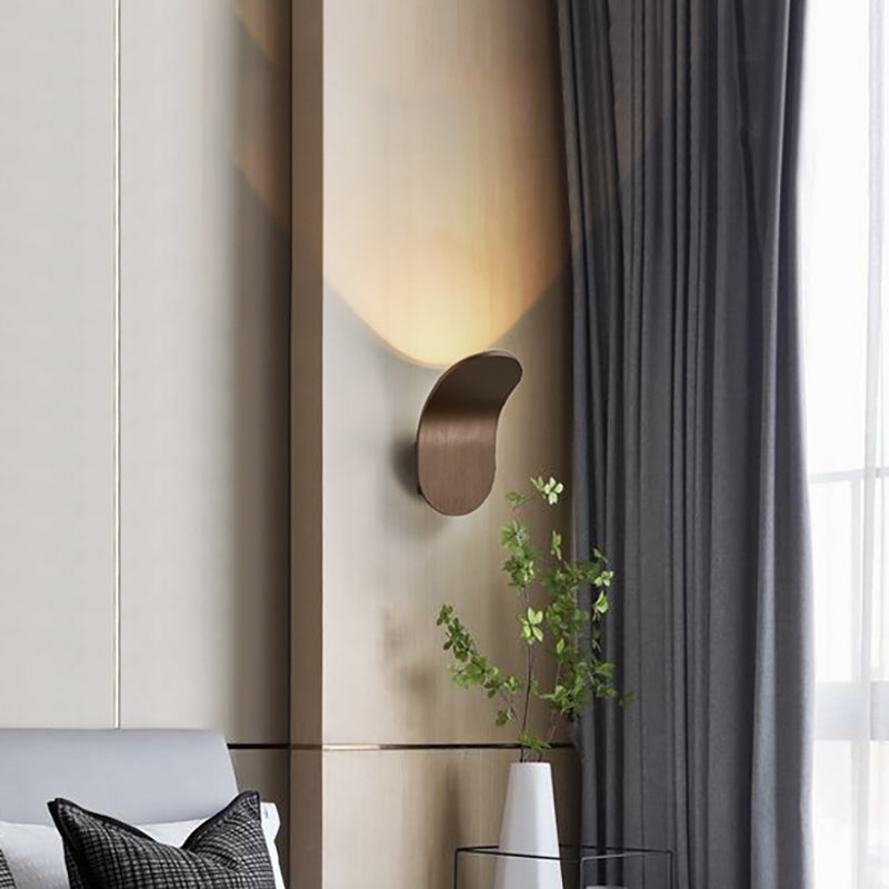 Metalen beugel SCONCE LICHT Modernistisch LED BEDBADE WANDELE MOUS LICHTING in zwart/goud/koffie