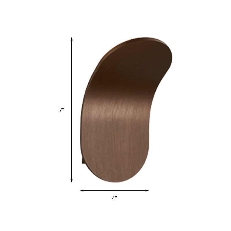 Metalen beugel SCONCE LICHT Modernistisch LED BEDBADE WANDELE MOUS LICHTING in zwart/goud/koffie