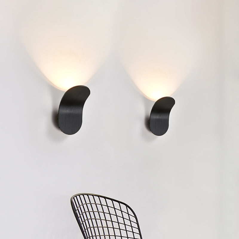 Metalen beugel SCONCE LICHT Modernistisch LED BEDBADE WANDELE MOUS LICHTING in zwart/goud/koffie