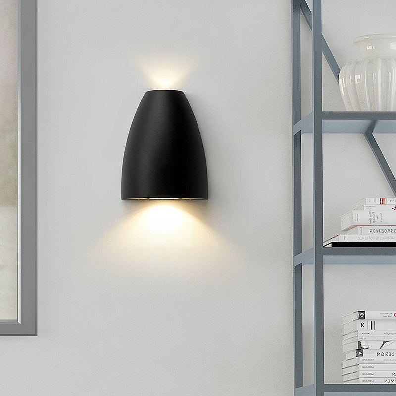 Kogelvorm muurbevestiging licht moderne metalen zwart/grijs/witte led op en neer muur sconce voor trap