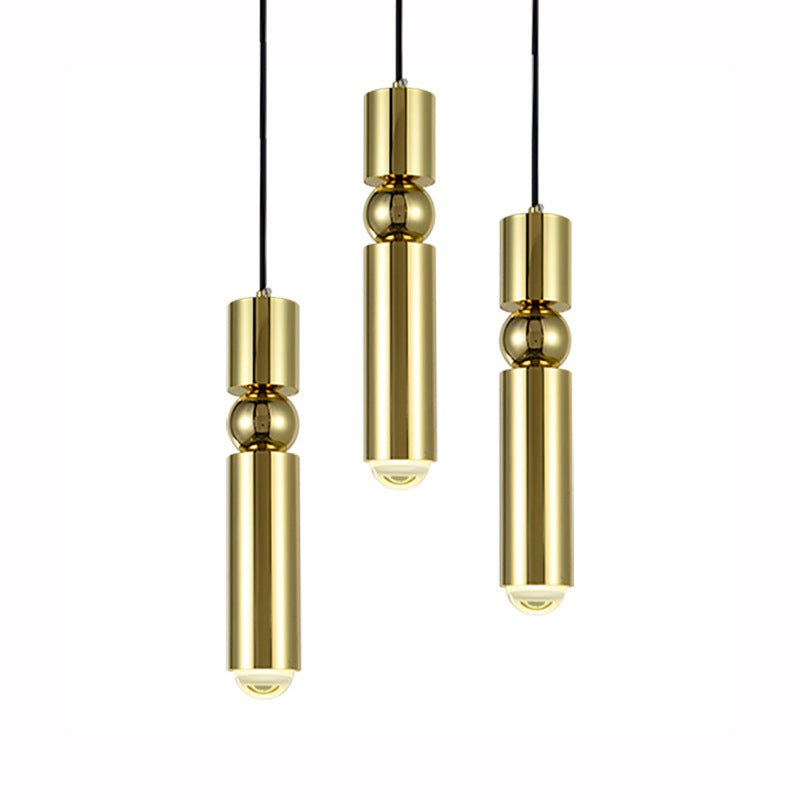 Geometrisch gevormd plafondlicht Postmodern metallic 1 hoofd Goudhangend hanglampje