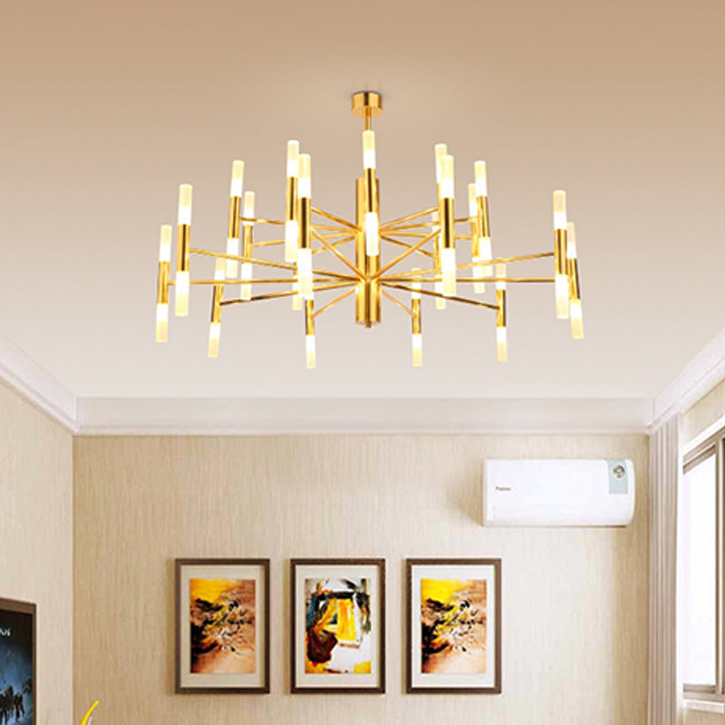 Illuminazione del soffitto del soggiorno a forma di radiale Metallic Postmodern Lent Light Segret