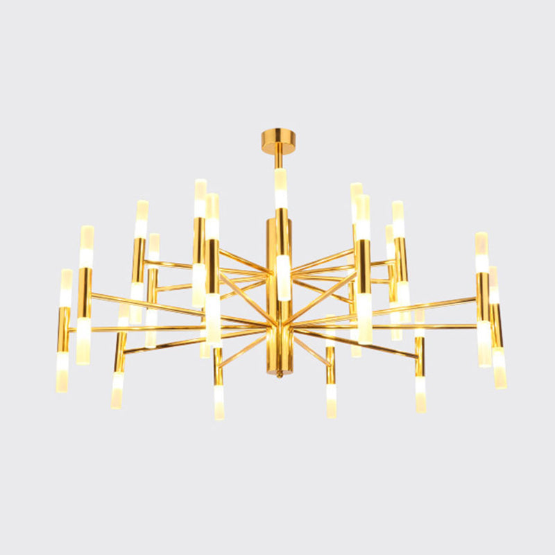 Illuminazione del soffitto del soggiorno a forma di radiale Metallic Postmodern Lent Light Segret