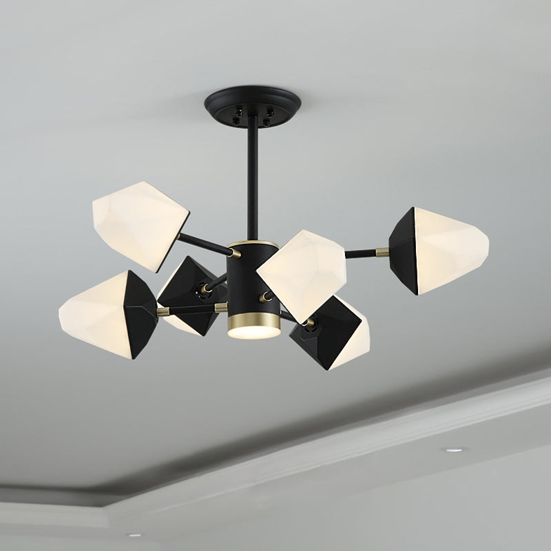 Acrylic Gemstone Shaped Suspension Light Simplicity LED Chandelier Pendant Light for Dining Room