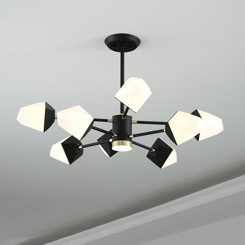 Acrylic Gemstone Shaped Suspension Light Simplicity LED Chandelier Pendant Light for Dining Room