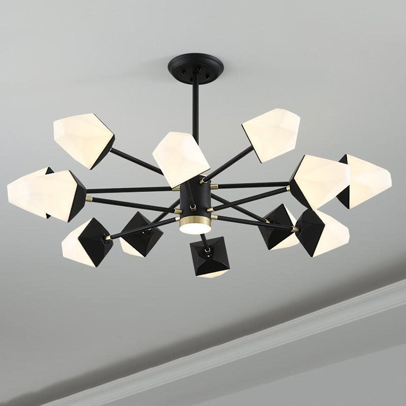 Acrylic Gemstone Shaped Suspension Light Simplicity LED Chandelier Pendant Light for Dining Room