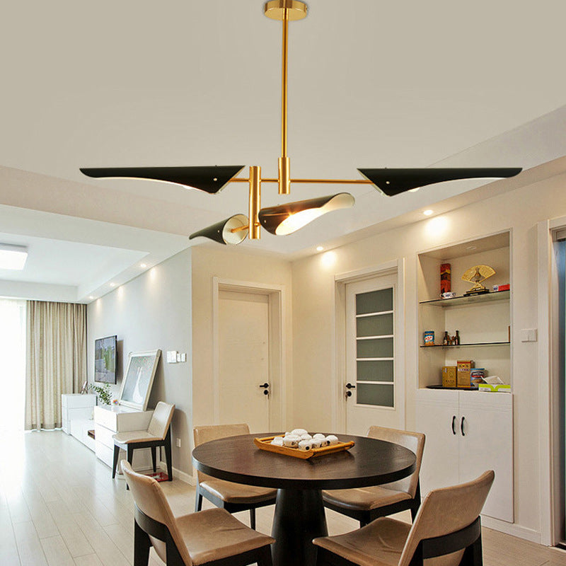 Metallic Burst Chandelier Light Post-Modern Pendant Lighting Fixture for Living Room