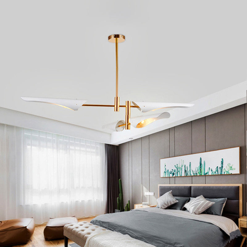 Metallic Burst Chandelier Light Post-Modern Pendant Lighting Fixture for Living Room