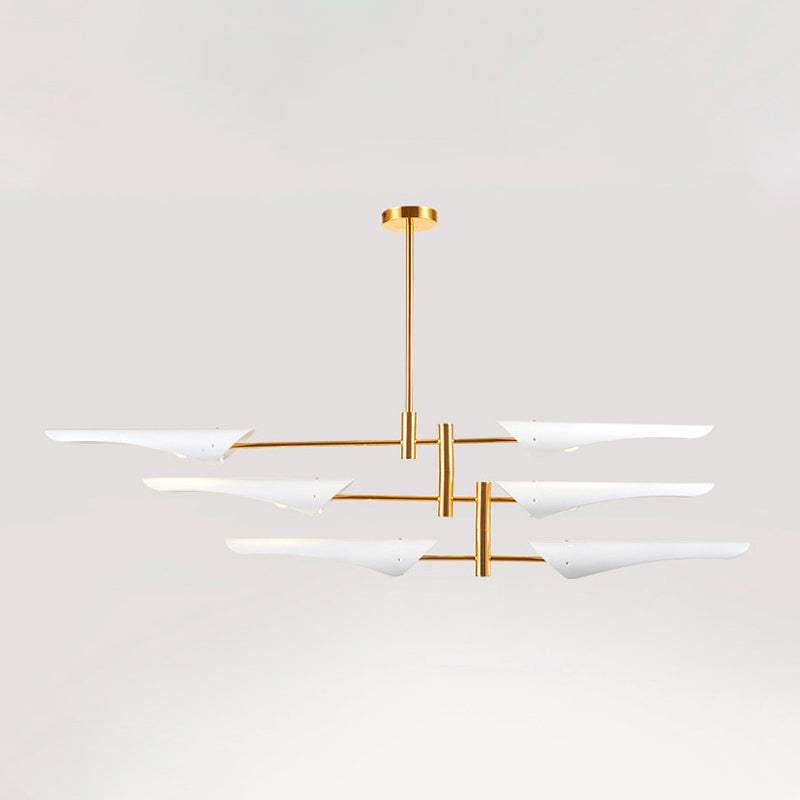 Luz de lámpara de ráfaga metálica Luz de colgante posmoderno Partido para sala de estar para sala de estar