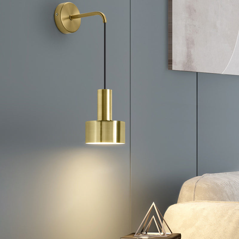 Simplicity Grenade Shaped Wall Lamp Metallic Single Bedside Wall Lighting Fixture